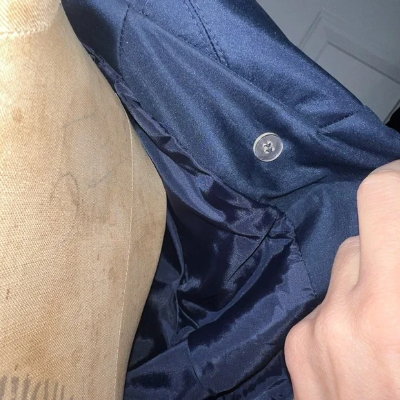 Chadwicks Navy Double-Breasted Trench Coat - Picture 7 of 7